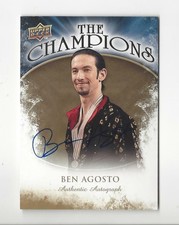 2009-10 Upper Deck The Champions Gold Ben Agosto AUTOGRAPH
