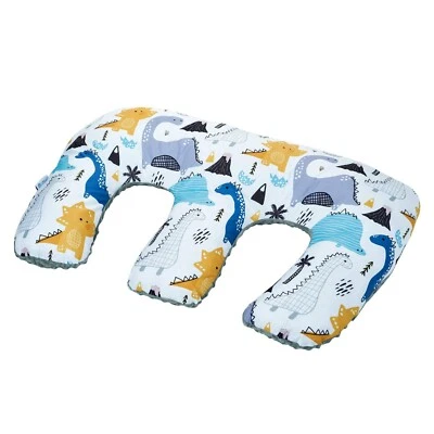 Twin Pregnancy Nursing Pillow W Shape Deluxe - Dino - Image 1 of 4