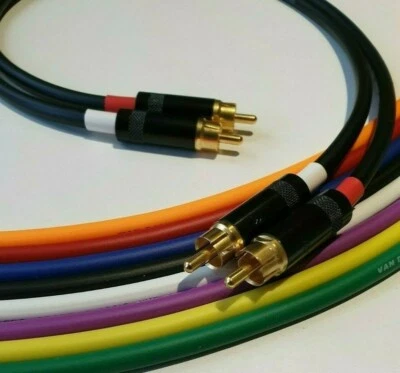 Van Damme - Neutrik Rean RCA - Silver Plated OFC Phono Cable Pair 1 2 3 4 5m - Image 1 of 4