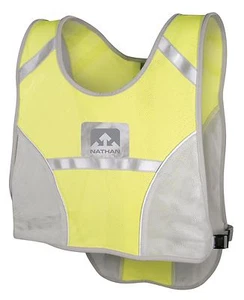 NATHAN 2013N LED CYCLIST CYCLING RUNNING WALKING MESH VEST HI VIZ YELLOW SM/MED - Picture 1 of 2