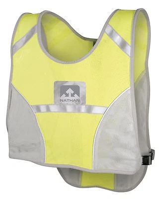 NATHAN 2013N LED CYCLIST CYCLING RUNNING WALKING MESH VEST HI VIZ YELLOW SM/MED - Image 1 of 2