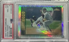 Craig Biggio 1997 Topps Chrome Refractor PSA 8 #32 W/ Bonds Pop 2 Only 1 Higher