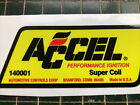 Accel Super Coil Label Engine Decals Vintage Style 1970’s 3 3/4” Long