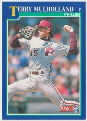 1991 Score Baseball #33 Terry Mulholland - Philadelphia Phillies Foto 1 de 2