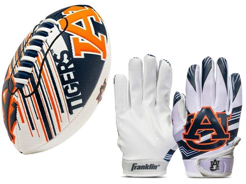 Auburn Tigers Kids NCAA Spacelace Air Tech Mini Football & Gloves Cover