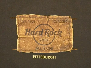 Hard Rock Cafe Pittsburgh PA Men Brown XL T Shirt All Is One Logo - Picture 1 of 10