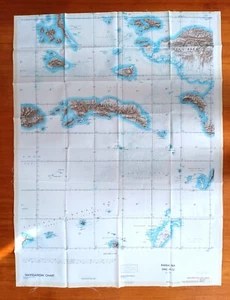 1969 USAF Silk Evasion Map ONC-M-12 Banda Sea Indonesia vintage unissued surplus - Picture 1 of 12