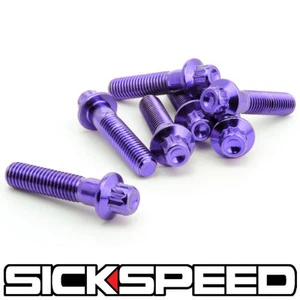 5 PC PURPLE WHEEL BOLTS FOR 3 PIECE WHEELS/RIM LIP 38MM THREAD 7X1.0 P10 - Picture 1 of 1