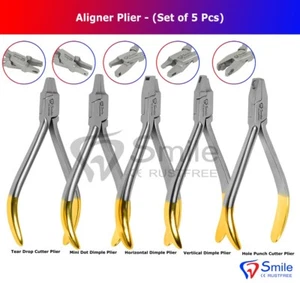 Set 5 Stück Dental Kieferorthopädische Retainer Klare Aligner Zange TearDrop - Bild 1 von 4