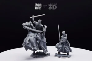 High Human King w Helmet Foot&Mounted Davale Games 3D Printed With High Quality - Picture 1 of 6