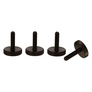 PrecisionGeek Knurled Thumb Screw Black Steel M4 x 20mm DIN 653 16mm dia (4pcs) - Picture 1 of 1