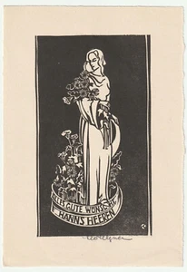 LEO TILGNER: Glückwunsch von Hanns Heeren (Verlobung von ?, 1954) - Picture 1 of 1