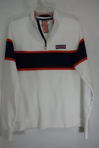Vineyard Vines Kids Boys White Striped Shep Sweater Pullover Size XL (18) - Picture 1 of 8