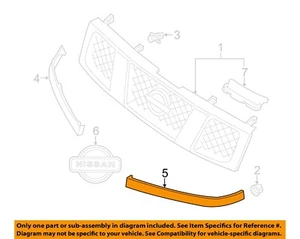 NISSAN OEM Grille Grill-Filler Panel Left 622357S300 - Picture 1 of 2