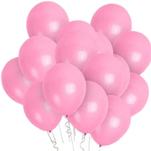 PMLAND 100 Pieces Pink Latex Party Balloons 12 Inches - Picture 1 of 5