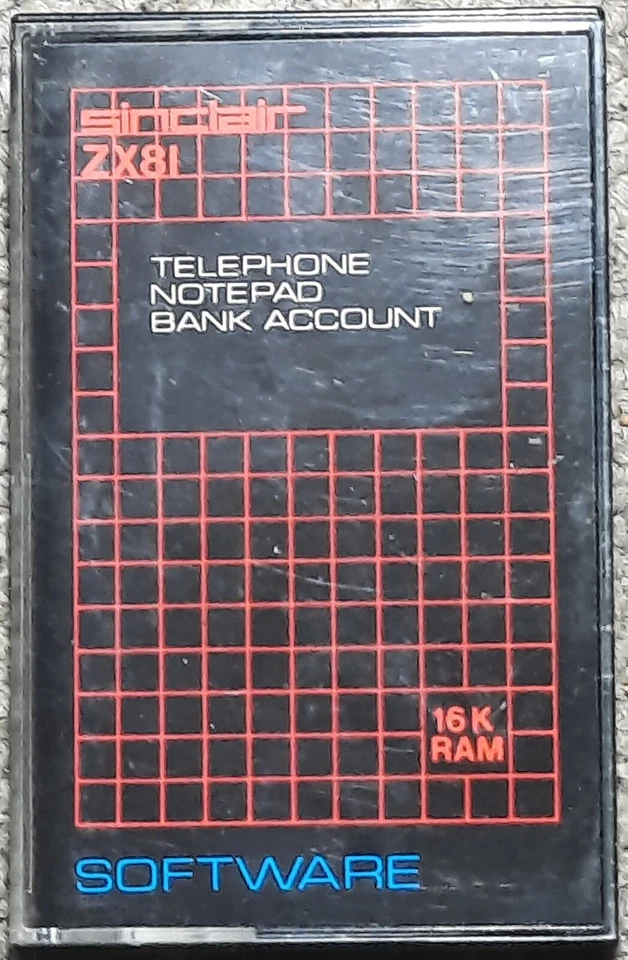sinclair Zx81 Programm Telephone , Notepad , Bank Account . - Bild 1 von 1