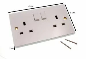 Doble Pared Eléctrico 13 AMP Enchufe Conmutador 2 Toma Paquete De 10 - Imagen 1 de 1