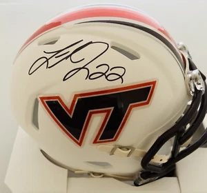 Lee Suggs Virginia Tech Hokies Signed White Matte Speed Mini Helmet COA Proof - Picture 1 of 6
