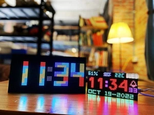 Digital Clock Wall Clock Alarm Clock RGB matrix LED display electronic diy - Picture 1 of 11