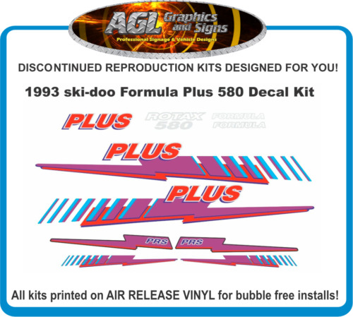 1993 ski-doo Formula Plus 580 ROTAX Reproduction Decal Kit