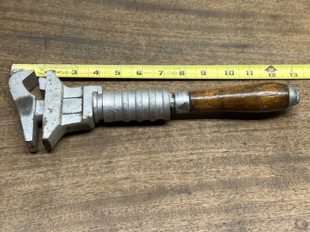 Antique COMBINATION MONKEY-PIPE WRENCH 11 Double Jaw by BEMIS