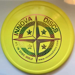 INNOVA 1ST RUN STAR ANIMAL 175.6 GRAM PUTTER BRIGHT YELLOW w/RASTA RAINBOW STAMP - Picture 1 of 2