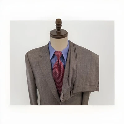 TRAJE BURBERRY LONDON PARA HOMBRE GRIS OSCURO 41R / 38x30 100% LANA ¡BUEN ESTADO! Foto 1 de 4