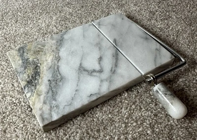 Tábua de corte de queijo mármore maciço pequena 5”x 8” cortador de fio *fio extra - Imagem 1 de 4