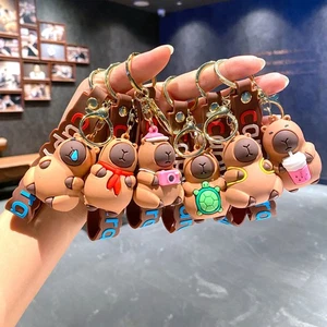 Cute Creative Capybara Doll Keychain Pendant Backpack Hanging Decorations Gifts - Picture 1 of 18
