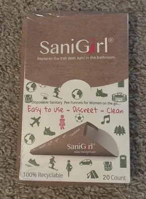 Dispositivo de micción femenina portátil orinal orinar embudo viaje al aire libre camping 20 EA Foto 1 de 2