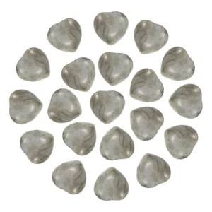 Piedra de cristal natural en forma de corazón de 0,6 pulgadas 20 piezas, gris claro - Imagen 1 de 6