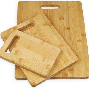 3pc Bamboo Cutting Board Set - Thick Wood Serving Boards For Kitchen Cooking * - Picture 1 of 5