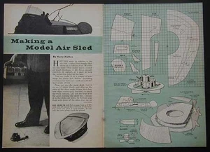 Hovercraft AIr Schlitten batteriebetrieben 1960 Bauanleitung PLÄNE - Bild 1 von 1