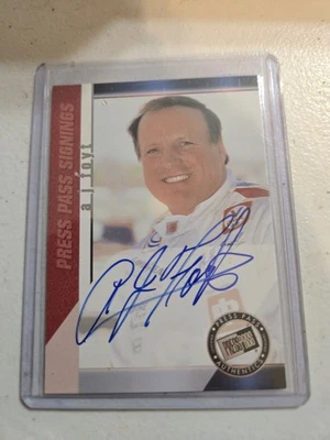 2000 Press Pass AJ Foyt Autograph card rare - Image 1 of 2