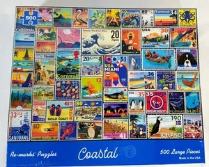 Re-marks 500 Piece Puzzle COASTAL Large Piece New Sealed 26.75" x 19.25" - Picture 1 of 11