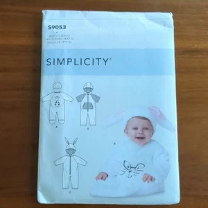 NEW Simplicity S9053 Babies Jumpsuit & Hat Sewing Pattern Size XXS-L UNCUT - Picture 1 of 2