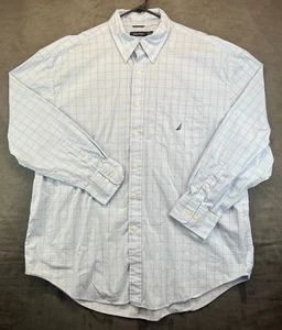 Nautica Button Up Dress Shirt - Mens 2XL - Blue - 80's Two-Ply Cotton (4029) - Picture 1 of 12
