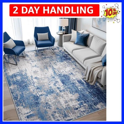 Tapetes de área laváveis 5'x7' antiderrapantes modernos abstratos macios para entrada na sala de estar... - Imagem 1 de 4