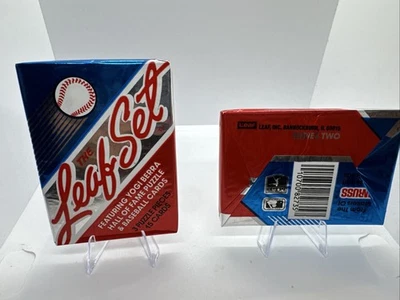 1990 Leaf Series 2 Baseball Cards Lot of 4 Wax Packs Frank Thomas RC - Image 1 of 3