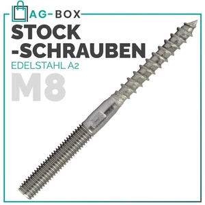 Stockschrauben Außensechskant metrisch / Holzgewinde 8 Edelstahl A2 Außensechska - Bild 1 von 10