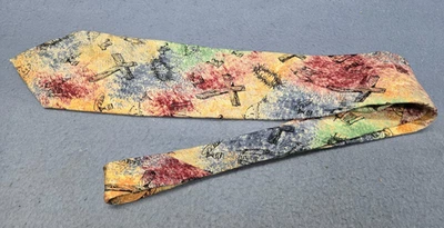 Corbata cuello cristiano alas águila 100 % seda para hombre corbata inspiradora cruz pastel Foto 1 de 4