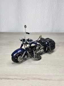 Motorcycle Sculpture Metal Art 7"L x 4"H Replica Bobber Bike Retro Grunge. - Picture 1 of 14