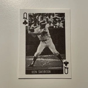 1969 Globe Imports Ron Swoboda Queen of Clubs Mini Playing Card New York Mets - Picture 1 of 2