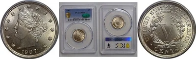 1907 Liberty Nickel   PCGS MS-64  CAC - Image 1 of 3