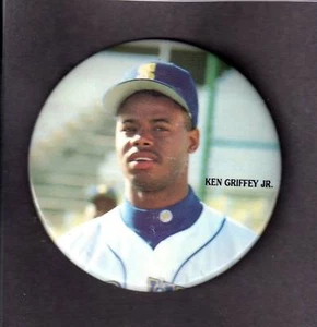 1992 JKA KEN GRIFFEY JR   PIN BACK BUTTON   SEATTLE MARINERS  MLB    3" - Picture 1 of 1