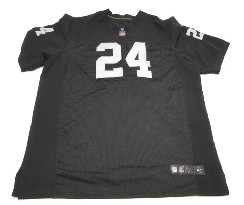 Nike Oakland Raiders Charles Woodson #24 Jersey NFL On Field Mens Size 56 Black Cover