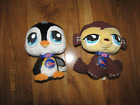 Littlest pet shop penguin & monkey soft toy plush LPS bundle