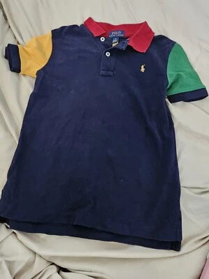 Ralph Lauren Big Horse Polo Shirt 6 Sleeve Boys Blue Red Green Yellow R340 - Image 1 of 4