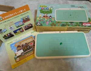 Nintendo New 2DS LL Doubutsu no Mori Animal Crossing Green Limited Edition RARE - Picture 1 of 3