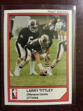 1984 Jogo CFL #29 LARRY TITTLEY Ottawa Rough Riders CONCORDIA